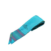 エルメス ツイリー スカーフ ブルー マルチカラー シルク レディース HERMES 【中古】